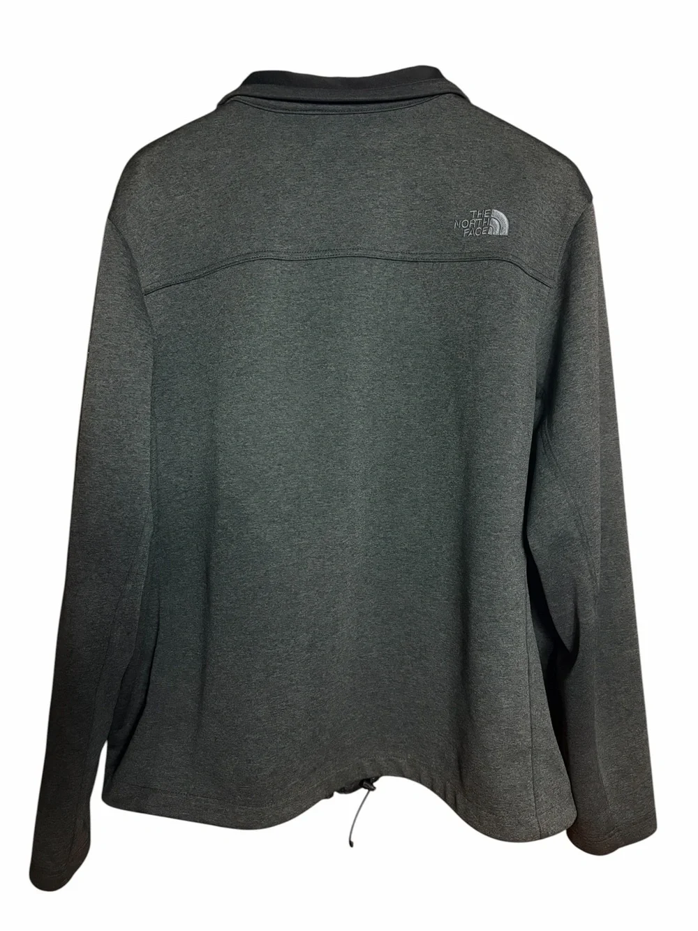 The North Face jacket weather resistant fleece lined charcoal grey zipper XL